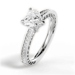 Donna Heart Cut Lab Grown Diamond Platinum Engagement Ring - View 3
