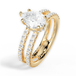 Christie Pear Cut Lab Grown Diamond 18Kt Yellow Gold Engagement Ring - View 4