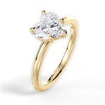 Brenda Heart Cut Lab Grown Diamond 18Kt Yellow Gold Engagement Ring - View 4