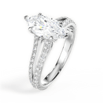 Kendra Marquise Cut Lab Grown Diamond 14Kt White Gold Engagement Ring - View 2