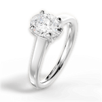 Ariana Oval Cut Lab Grown Diamond 14Kt White Gold Engagement Ring - View 2
