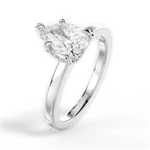 Gemma Pear Cut Lab Grown Diamond 14Kt White Gold Engagement Ring - View 4