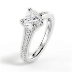 Delia Heart Cut Lab Grown Diamond 18Kt White Gold Engagement Ring - View 3