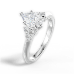 Celeste Pear Cut Lab Grown Diamond 14Kt White Gold Engagement Ring - View 2