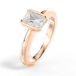 Bridget Radiant Cut Lab Grown Diamond 18Kt Rose Gold Engagement Ring - View 4