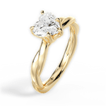 Bianca Heart Cut Lab Grown Diamond 18Kt Yellow Gold Engagement Ring - View 4