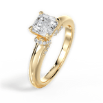 Florence Asscher Cut Lab Grown Diamond 18Kt Yellow Gold Engagement Ring - View 4