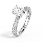 Kira Oval Cut Lab Grown Diamond 18Kt White Gold Engagement Ring - View 4