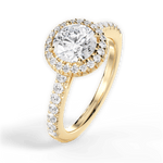 Kathleen Round Cut Lab Grown Diamond 18Kt Yellow Gold Engagement Ring - View 2