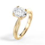 Claudia Oval Cut Lab Grown Diamond 18Kt Yellow Gold Engagement Ring - View 4
