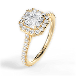 Leah Asscher Cut Lab Grown Diamond 18Kt Yellow Gold Engagement Ring - View 4