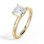 Angela Cushion Cut Lab Grown Diamond 18Kt Yellow Gold Engagement Ring - View 4
