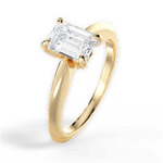 Diana Emerald Cut Lab Grown Diamond 18Kt Yellow Gold Engagement Ring - View 3