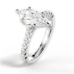 Dana Marquise Cut Lab Grown Diamond 14Kt White Gold Engagement Ring - View 4