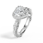 Erica Heart Cut Lab Grown Diamond 14Kt White Gold Engagement Ring - View 3