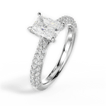 Kira Radiant Cut Lab Grown Diamond 14Kt White Gold Engagement Ring - View 4