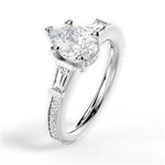 Katie Pear Cut Lab Grown Diamond 18Kt White Gold Engagement Ring - View 2