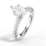 Dana Pear Cut Lab Grown Diamond 18Kt White Gold Engagement Ring - View 3