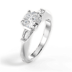 Emily Cushion Cut Lab Grown Diamond 18Kt White Gold Engagement Ring - View 2