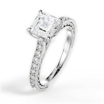Gilda Asscher Cut Lab Grown Diamond 18Kt White Gold Engagement Ring - View 2