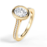 Deanna Oval Cut Lab Grown Diamond 18Kt Yellow Gold Engagement Ring - View 4