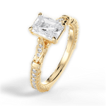 Gabriela Radiant Cut Lab Grown Diamond 18Kt Yellow Gold Engagement Ring - View 2