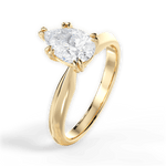 Claudia Pear Cut Lab Grown Diamond 18Kt Yellow Gold Engagement Ring - View 3
