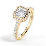 Kathleen Asscher Cut Lab Grown Diamond 18Kt Yellow Gold Engagement Ring - View 4