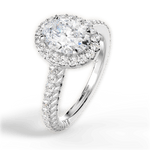 Kim Oval Cut Lab Grown Diamond 14Kt White Gold Engagement Ring - View 3