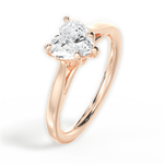 Angie Heart Cut Lab Grown Diamond 18Kt Rose Gold Engagement Ring - View 3