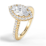 Kim Marquise Cut Lab Grown Diamond 18Kt Yellow Gold Engagement Ring - View 4