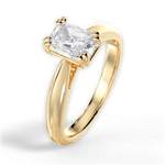 Gillian Radiant Cut Lab Grown Diamond 18Kt Yellow Gold Engagement Ring - View 4