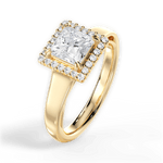 Jasmin Princess Cut Lab Grown Diamond 18Kt Yellow Gold Engagement Ring - View 4