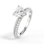 Gail Heart Cut Lab Grown Diamond 14Kt White Gold Engagement Ring - View 4
