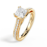 Deborah Princess Cut Lab Grown Diamond 18Kt Yellow Gold Engagement Ring - View 4