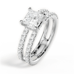 Christie Princess Cut Lab Grown Diamond Platinum Engagement Ring - View 3