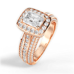 Madison Radiant Cut Lab Grown Diamond 18Kt Rose Gold Engagement Ring - View 3