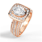 Madison Oval Cut Lab Grown Diamond 18Kt Rose Gold Engagement Ring - View 3