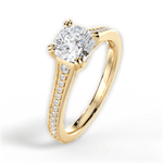 Delia Cushion Cut Lab Grown Diamond 18Kt Yellow Gold Engagement Ring - View 4