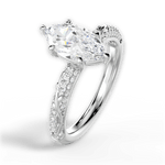 Gloria Marquise Cut Lab Grown Diamond Platinum Engagement Ring - View 2