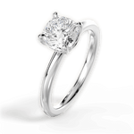 Brenda Cushion Cut Lab Grown Diamond 14Kt White Gold Engagement Ring - View 2