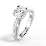 Camila Round Cut Lab Grown Diamond 18Kt White Gold Engagement Ring - View 4