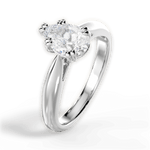 Camila Pear Cut Lab Grown Diamond 18Kt White Gold Engagement Ring - View 4