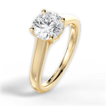 Ariana Round Cut Lab Grown Diamond 18Kt Yellow Gold Engagement Ring - View 3