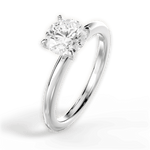 Allison Round Cut Lab Grown Diamond Platinum Engagement Ring - View 3