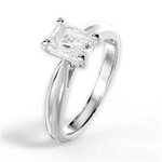 Amy Radiant Cut Lab Grown Diamond Platinum Engagement Ring - View 2