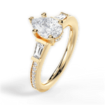 Katie Pear Cut Lab Grown Diamond 18Kt Yellow Gold Engagement Ring - View 4