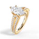 Jessica Marquise Cut Lab Grown Diamond 18Kt Yellow Gold Engagement Ring - View 4