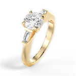 Emily Round Cut Lab Grown Diamond 18Kt Yellow Gold Engagement Ring - View 2