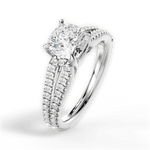 Jessica Cushion Cut Lab Grown Diamond 14Kt White Gold Engagement Ring - View 2